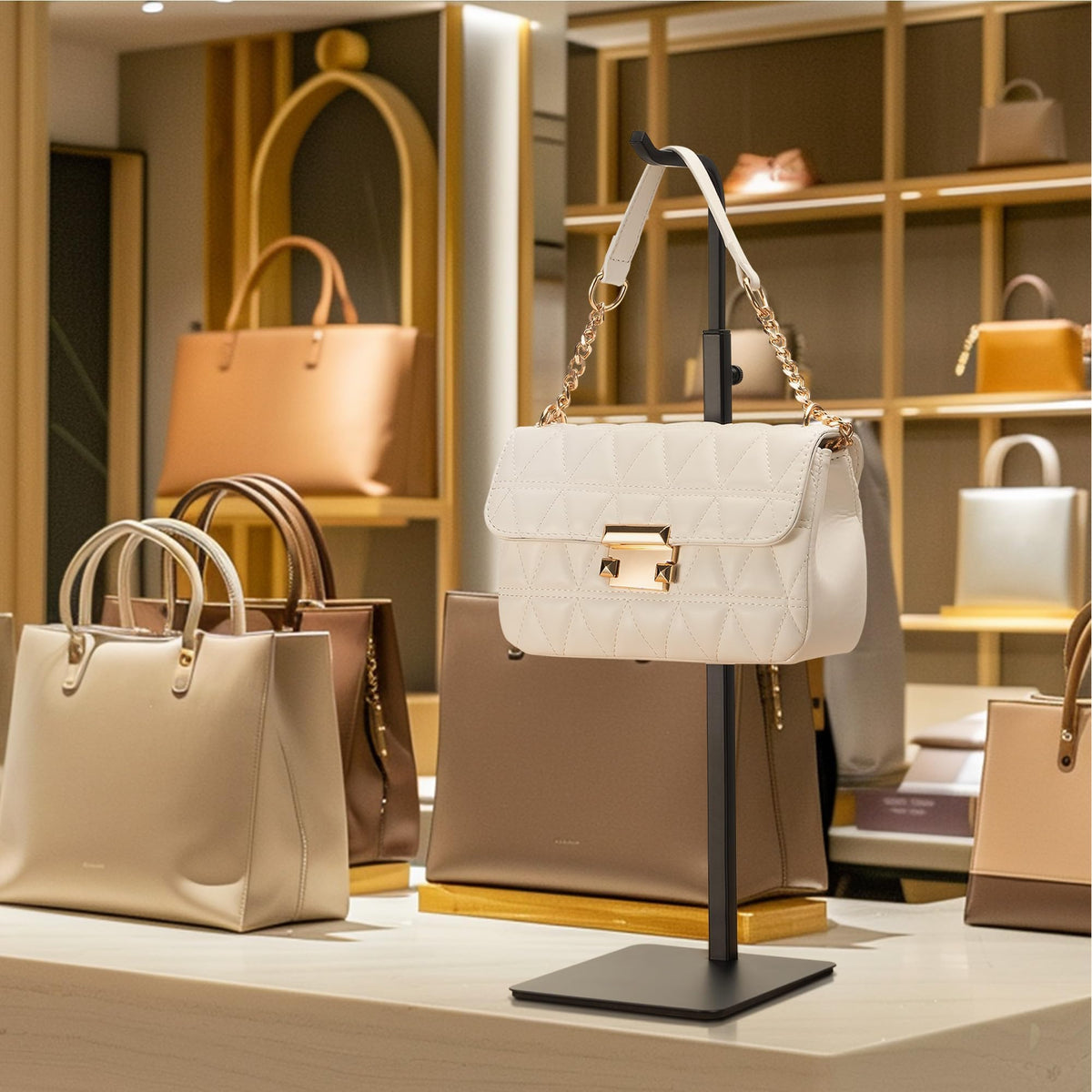 Josmimic stand ideal for retail displays and home organization