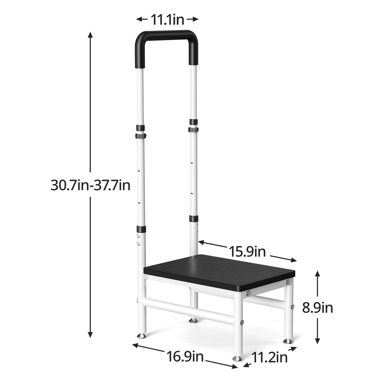 Josmimic step stool highlighting 400 lb weight capacity.