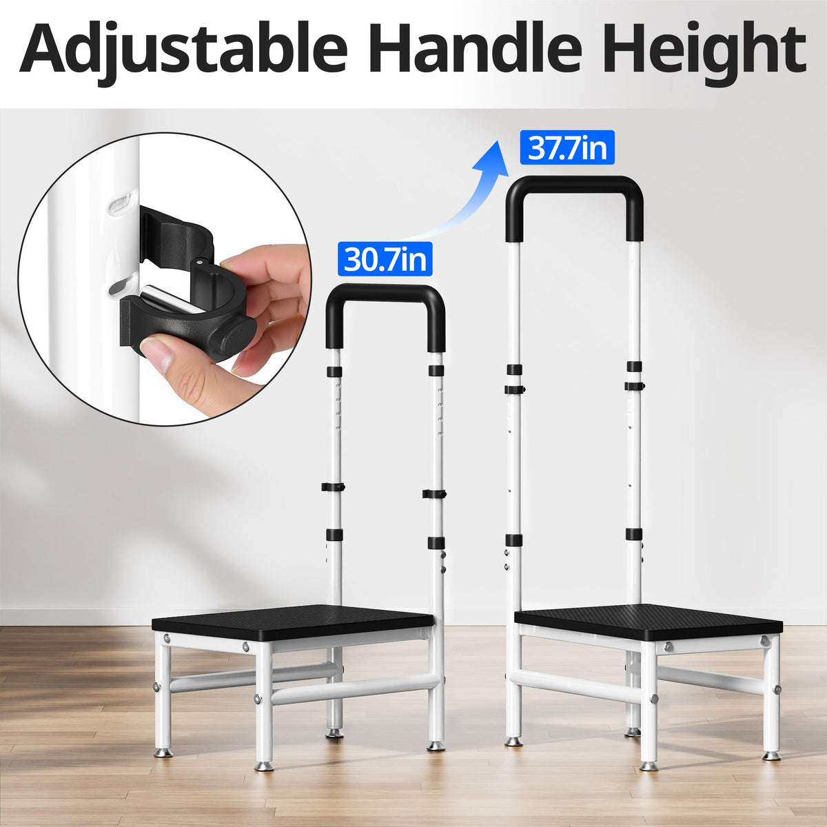 Josmimic step stool in a bathroom setting for steady stepping.