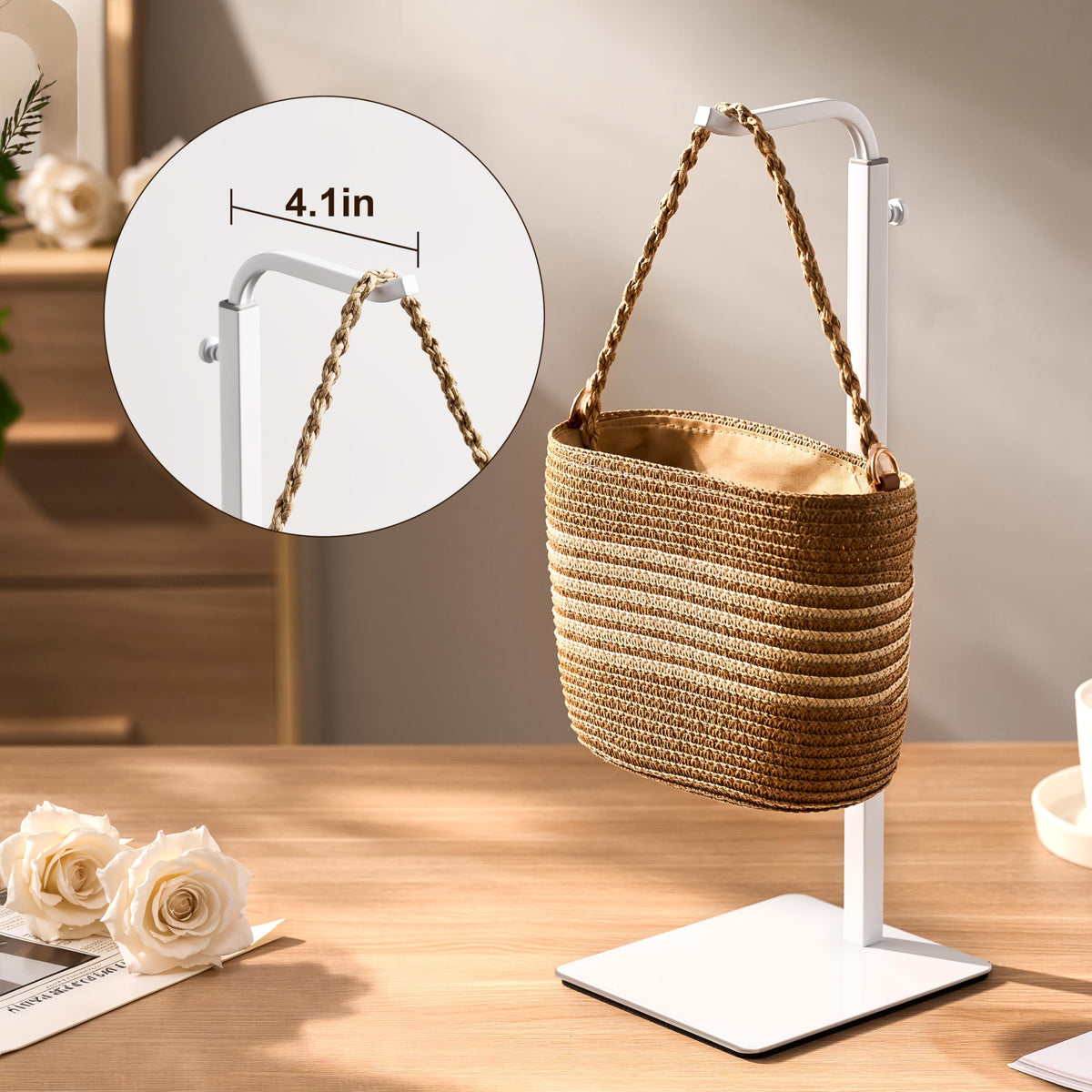 Josmimic sturdy base supports bags up to six pounds securely.