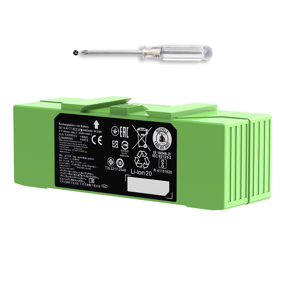 JOTACT ABL-F Roomba battery front view showing compact form and fit