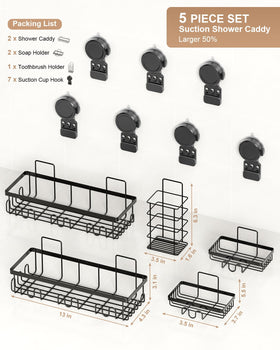 JOTPE suction cup 5-piece kit demonstrates easy tool-free installation and strong hold.