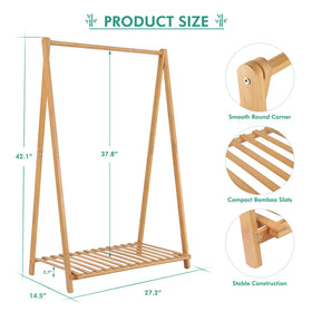Jotsport foldable kids clothes rack for space-saving storage.