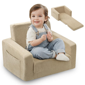 Jouha Toddler Chair 2-in-1 fold-out for quick cozy reading.