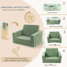 Jouha green color adds a cheerful touch to living rooms and play areas.
