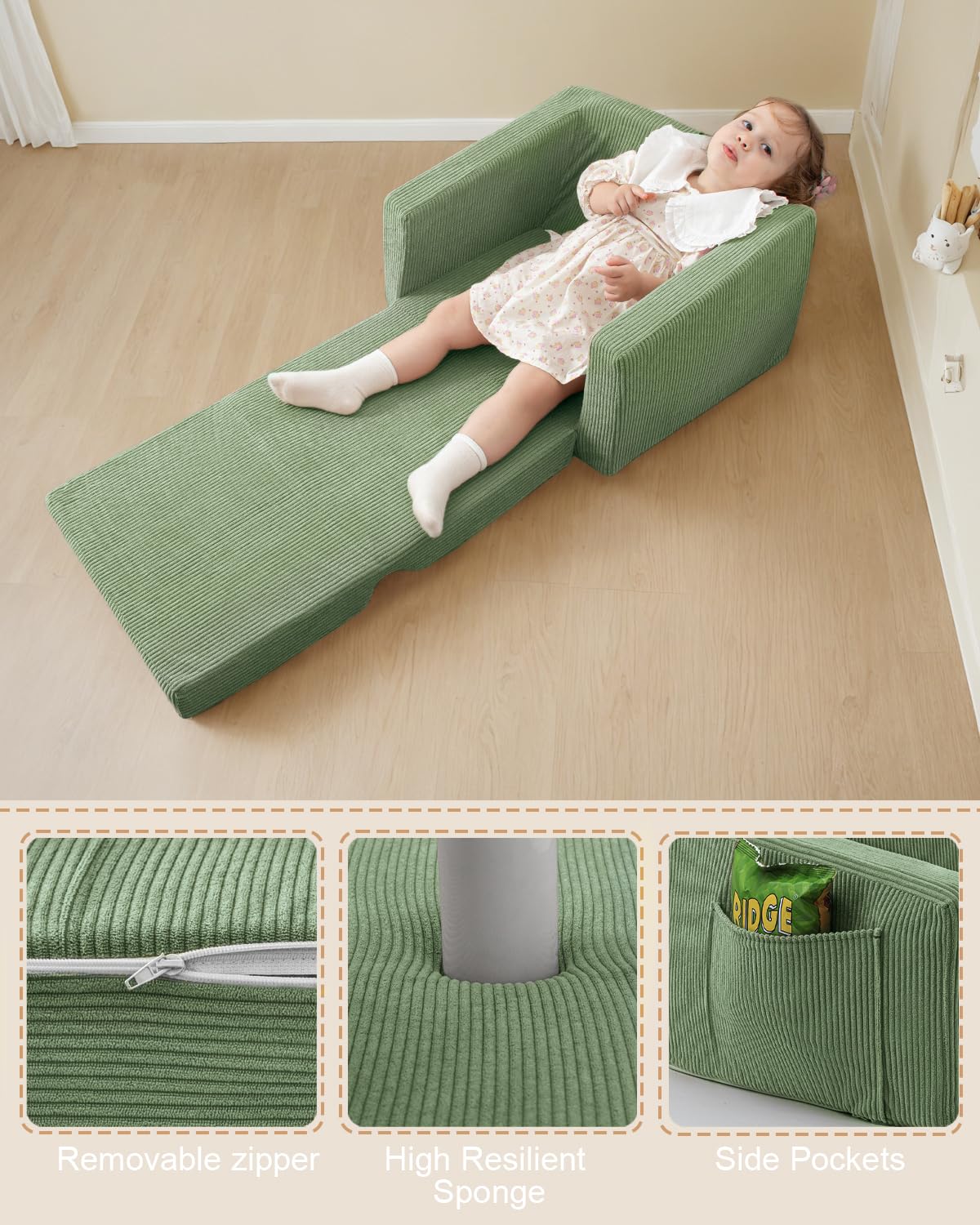 Jouha removable cover simplifies cleaning and keeps the sofa looking fresh.