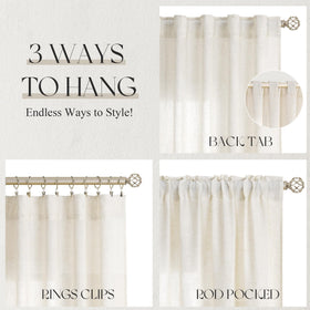 Jowels 84-inch panels offer generous coverage for tall windows.