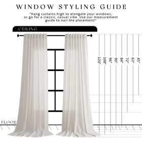 Jowels natural linen drapes add rustic farmhouse charm to interiors.