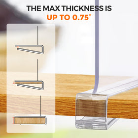JOY DECOR 8-pack shelf dividers on wooden shelf creating neat storage zones.