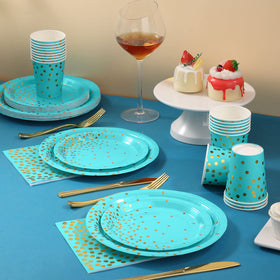 Joy Akkess gold cutlery sets provide convenient disposable utensils