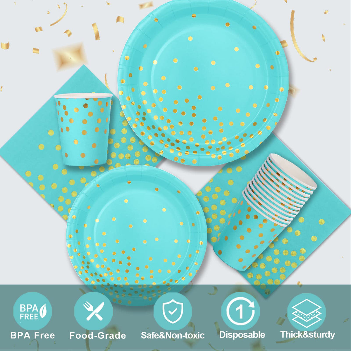 Joy Akkess teal dessert plates 7in elegant treats accent