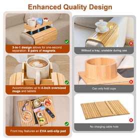 Joy&Grace adjustable width fits armrests from 4.5 to 13 inches.