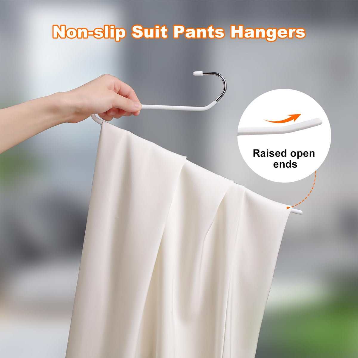 JOYBOS easy-slide-on pants hanger speeds loading and outfit changes.