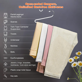 JOYBOS scarf organizer hanger helps neatly arrange scarves and accessories.
