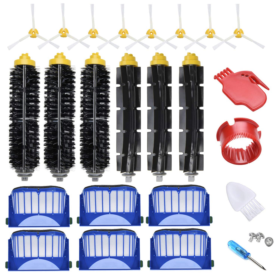 JoyBros bristle and beater brushes for Roomba 600 series improve cleaning efficiency