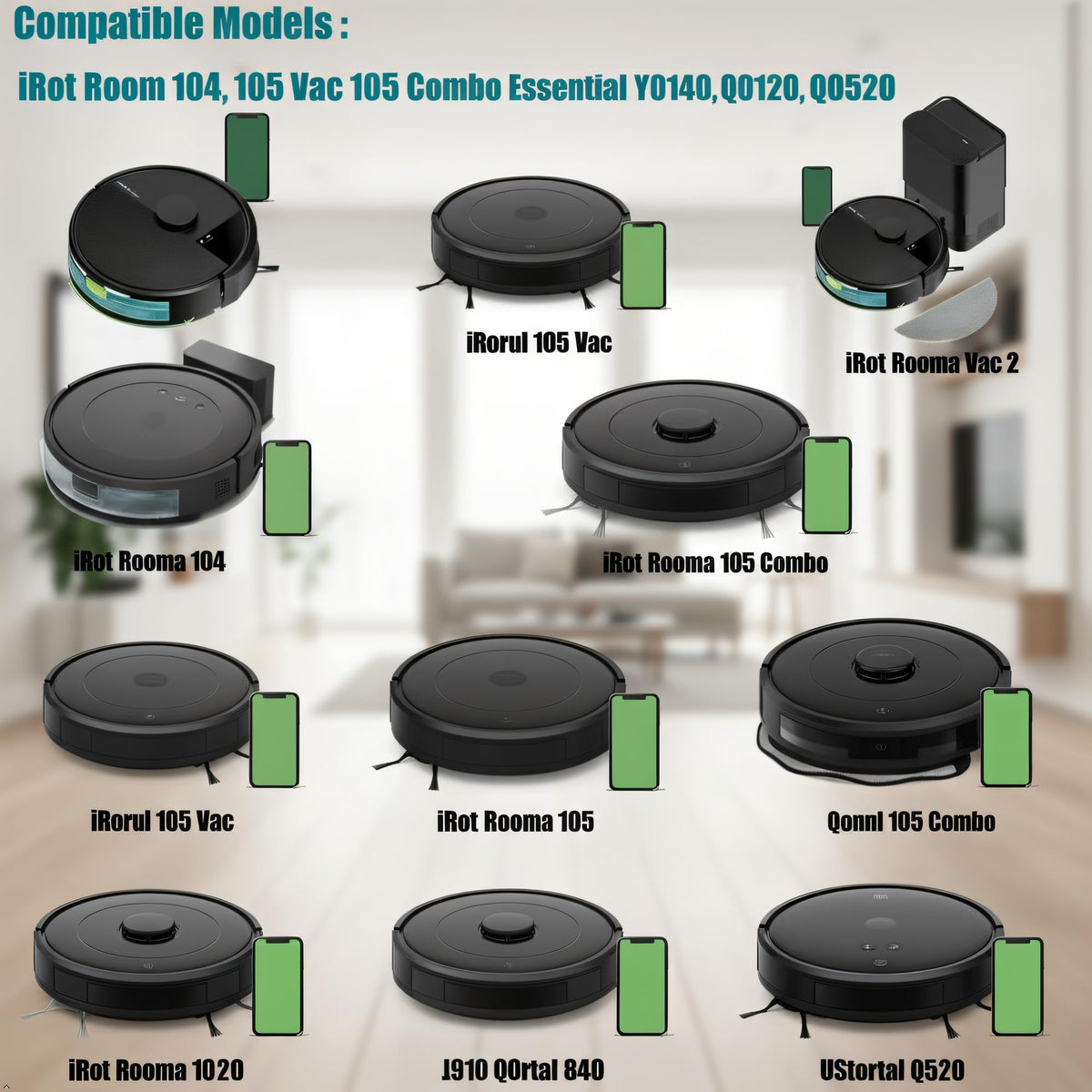 JoyBros Roomba 104 HEPA filter captures dust and allergens for cleaner air