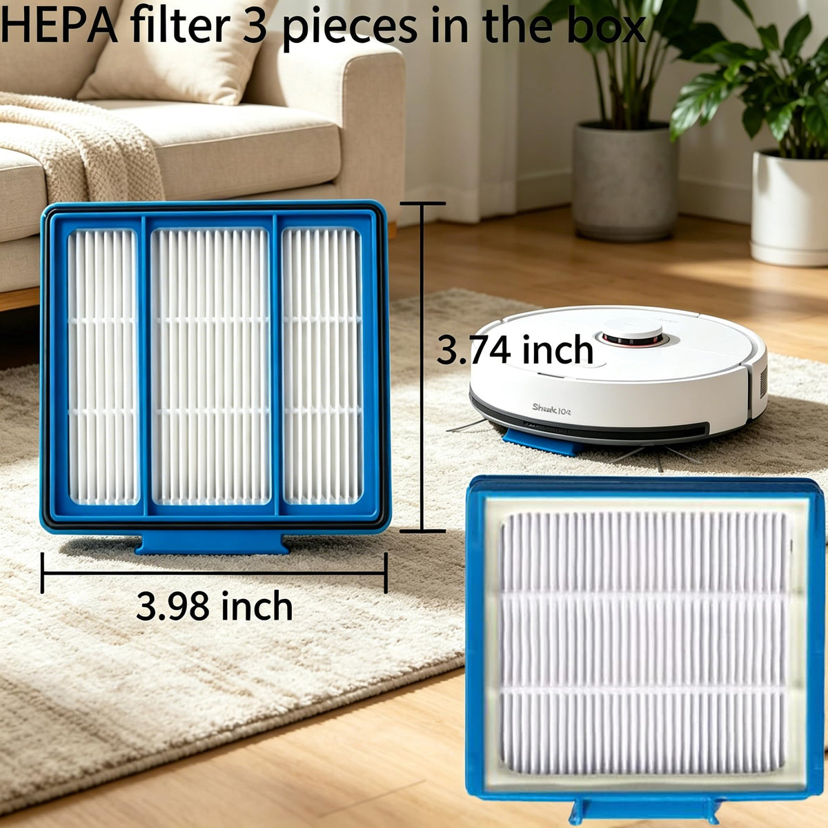 JoyBros Shark side/sweep brush aiding edge cleaning on floors.