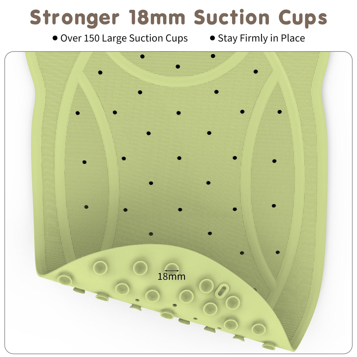 Drain holes promote quick water flow and easy cleanup.