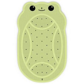 JOYCANO frog-design bathtub mat offers secure grip for toddlers.