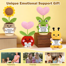 JoycuFF positive affirmation card included with each crochet set for uplifting notes
