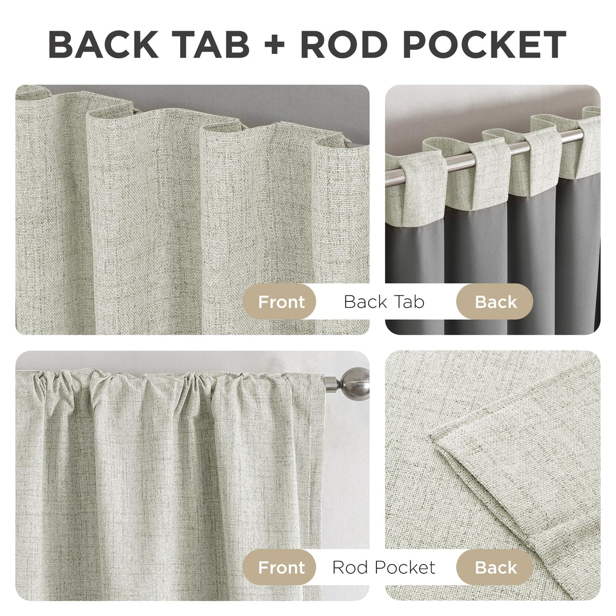 Joydeco bedroom curtains help regulate temperature and reduce glare.
