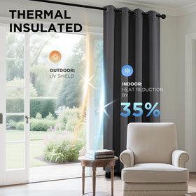 Joydeco blackout curtains deep color depth and room-darkening visuals