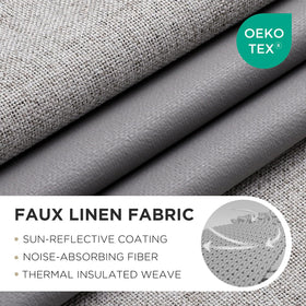 Joydeco blackout curtains dual-layer with UV defense for sun protection.