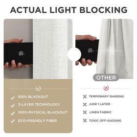 Joydeco blackout curtains energy-insulation image emphasizes heat and cold control.