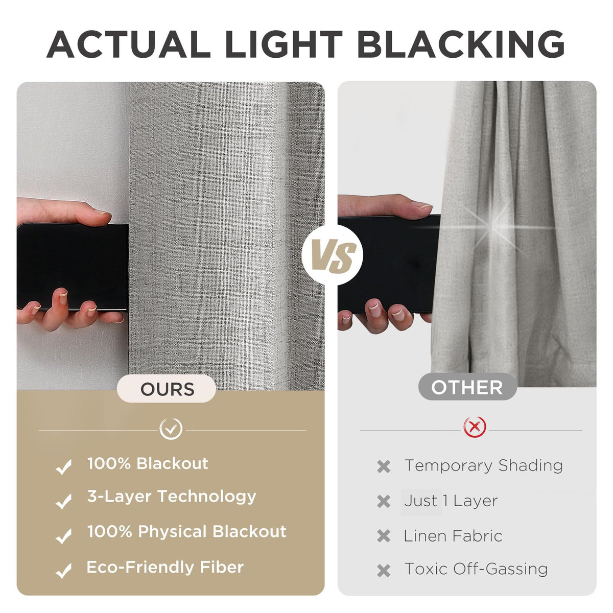 Joydeco blackout curtains privacy-focused design helps create a calm living space.