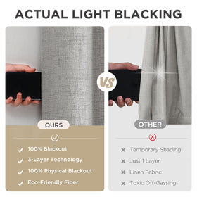 Joydeco blackout curtains privacy-focused design helps create a calm living space.