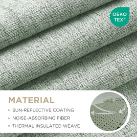 Joydeco blackout curtains close-up of textured faux linen fabric showcasing rich drape