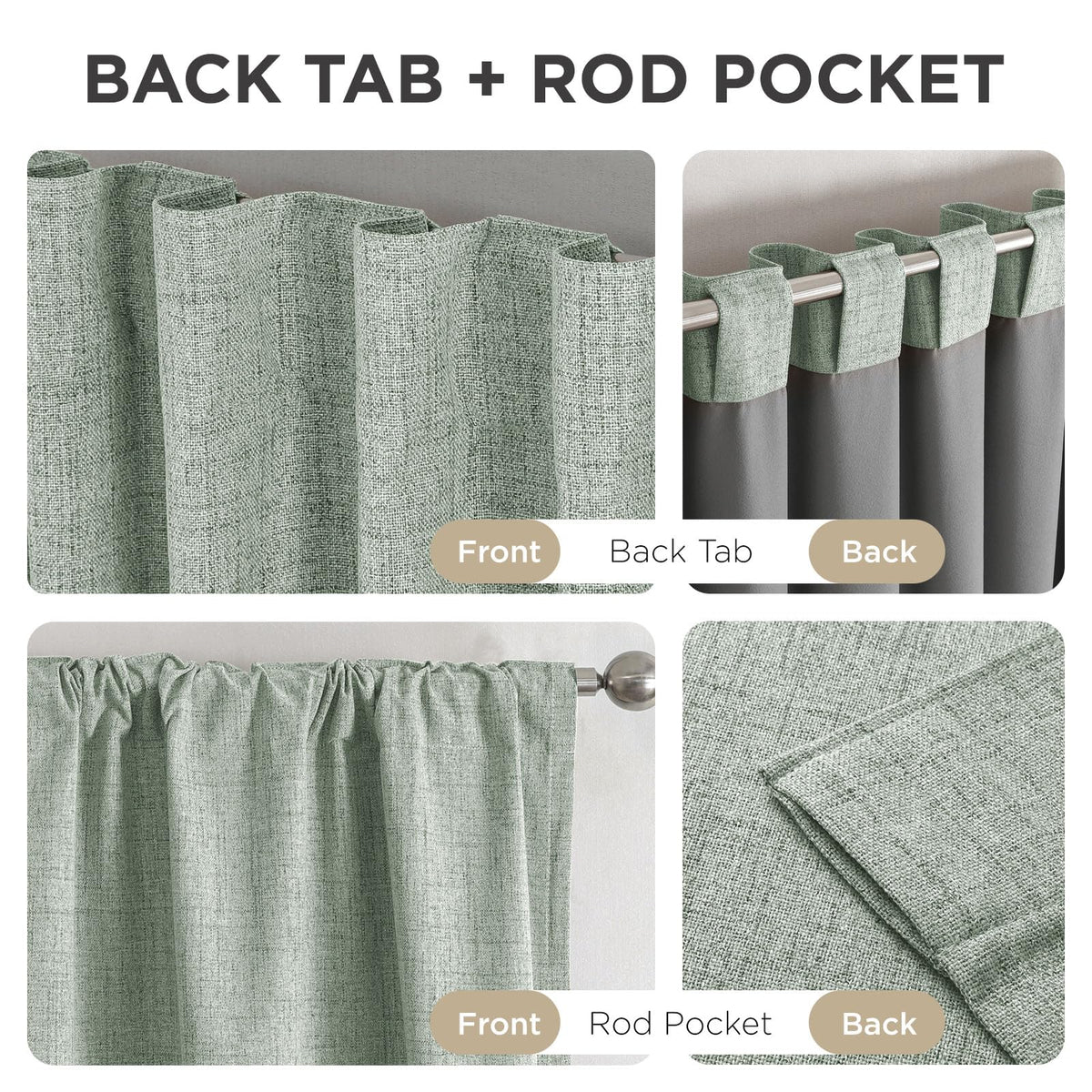 Joydeco blackout curtains 84in pair spans standard window with full coverage