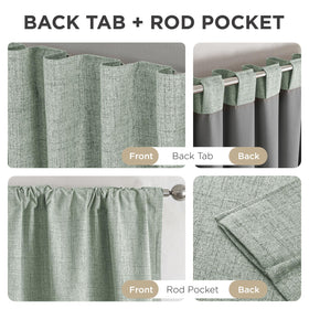 Joydeco blackout curtains 84in pair spans standard window with full coverage