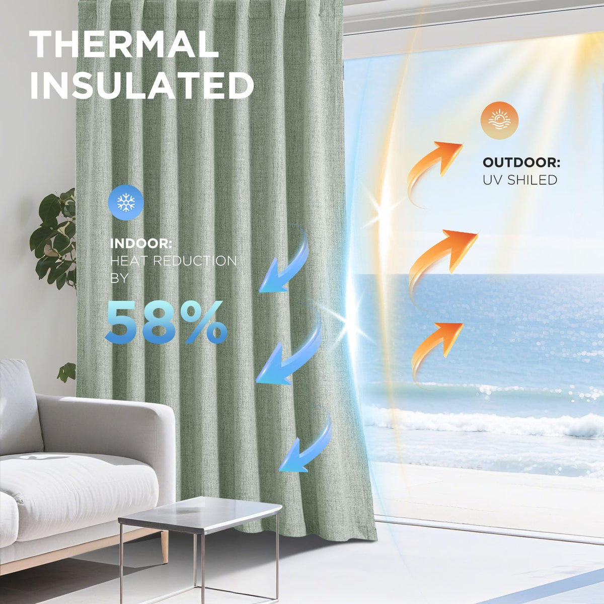 Joydeco blackout curtains rod pocket back tabs display versatile hanging options