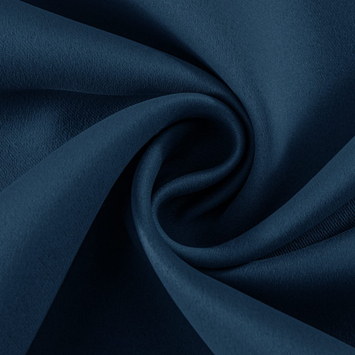 Joydeco navy blackout curtains block sunlight for better daytime privacy.