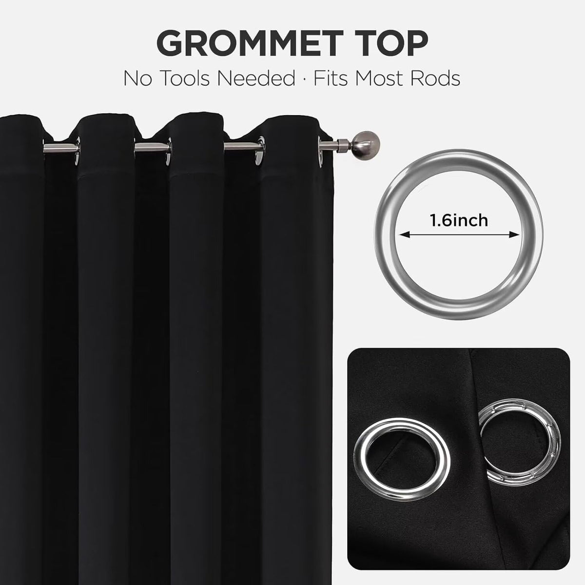 Joydeco thermal insulated curtains helping maintain comfortable room temperature