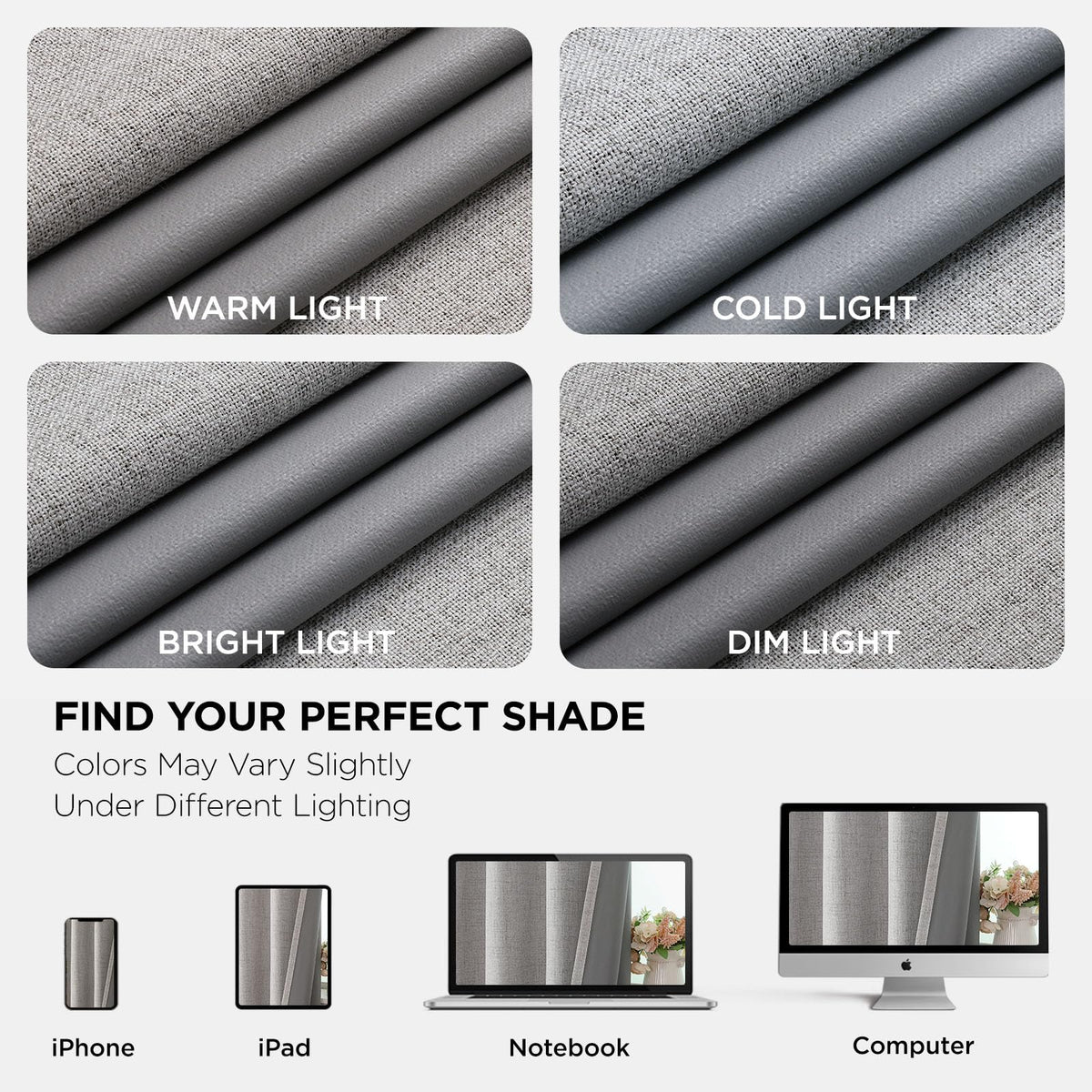 Joydeco blackout curtains cover wide windows for full privacy and room-darkening.