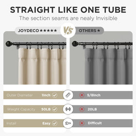 Joydeco matte black finish matches modern decor styles.