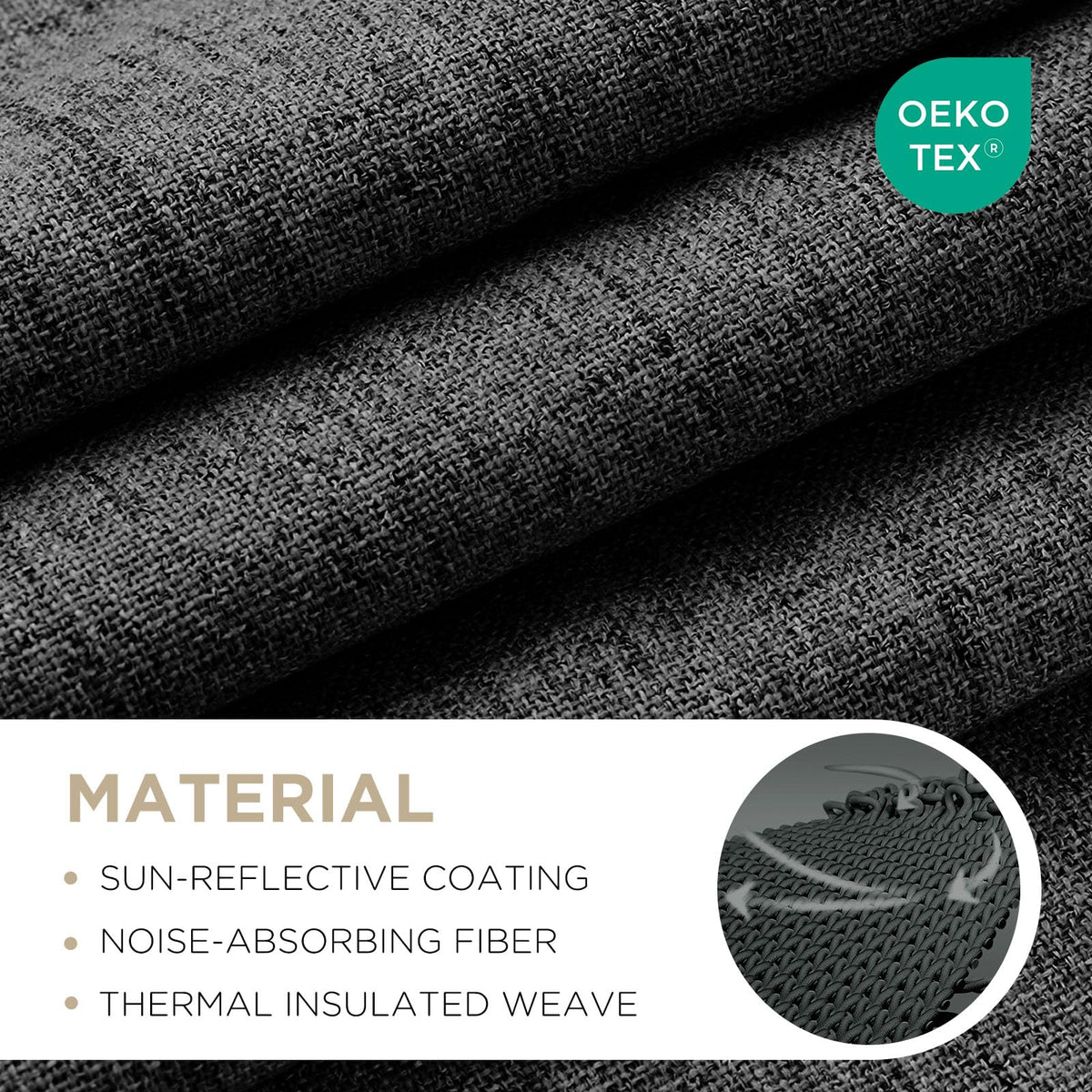 Joydeco curtains rod-pocket back-tabs installation demonstrates versatile styling for any standard rod.
