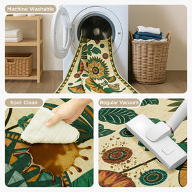 Joydeco non-slip back keeps rug in place on hardwood floors
