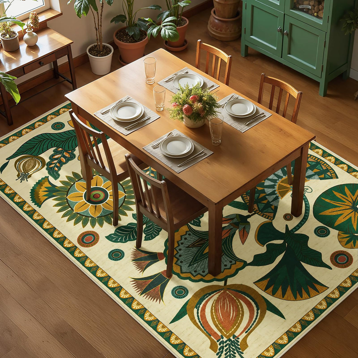 Joydeco nursery-friendly rug soft underfoot for playtime and reading