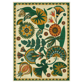 Joydeco floral pattern close-up highlighting intertwined stems and petals for modern decor