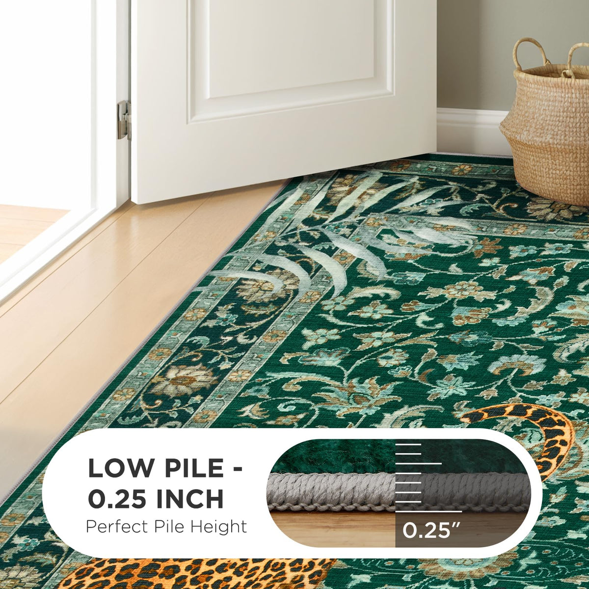 Joydeco foldable rug, roll out creases easily for storage
