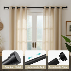 Joydeco heavy-duty aluminium finials provide stylish detail with strong support.