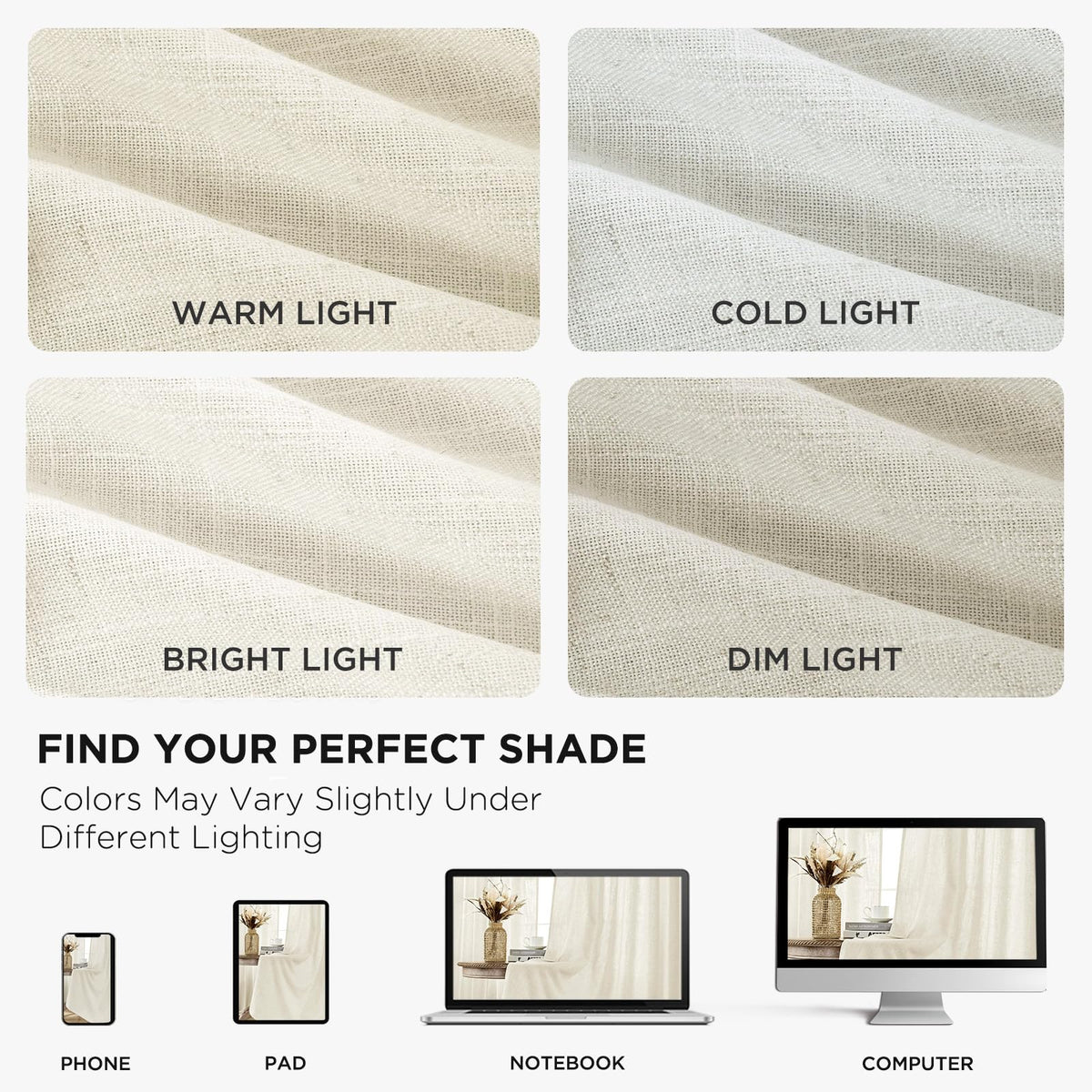 Joydeco ivory-toned drapes suit modern and farmhouse interiors with versatile style
