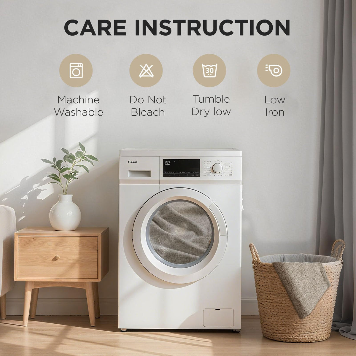 Joydeco machine-washable burgundy curtains ready for easy care