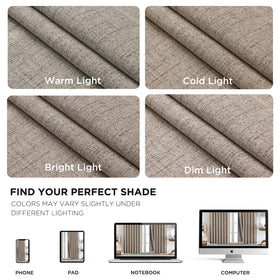 Joydeco machine-washable curtains simplify care and maintenance.