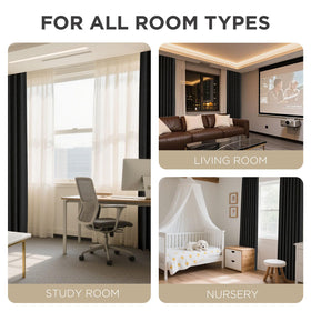 Joydeco machine-washable drapes simplify care and upkeep.