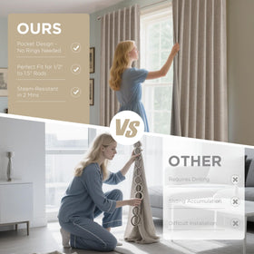 Joydeco machine-washable curtains for easy care