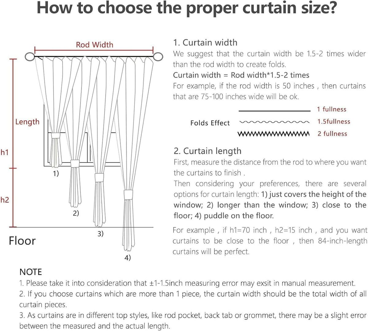 Joydeco machine-washable curtains are easy to care for.